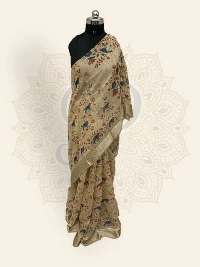 BAGH-E-GUL (COTTON-SILK) - Beige