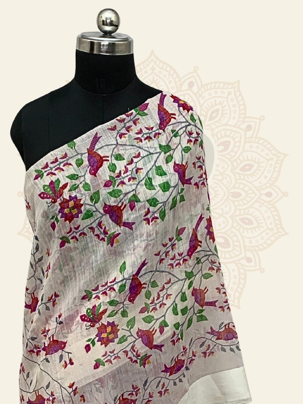 BAGH-E-GUL (COTTON-SILK) - Pink - Image 2