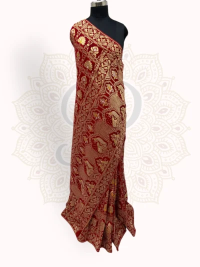 Jaal Heavy Zari Work Red