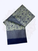 Maheshwari Silk Blue Motif Border
