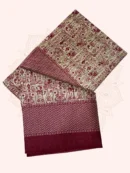 Maheshwari Silk Baby Pink Warli Art