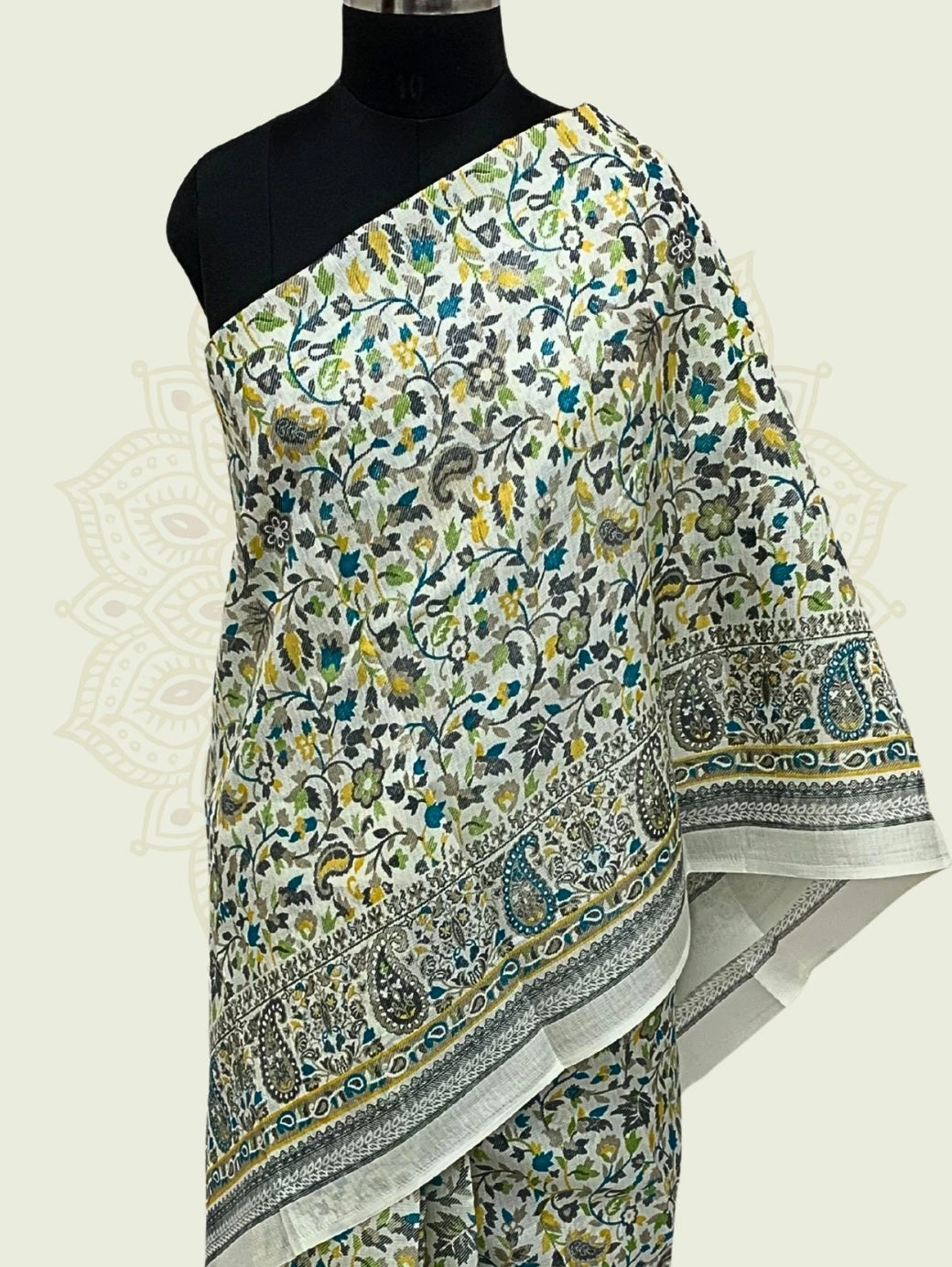 Maheshwari Silk — Nature (White) - Image 2