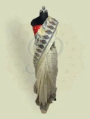 Maheshwari Silk — Peacock (Beige)
