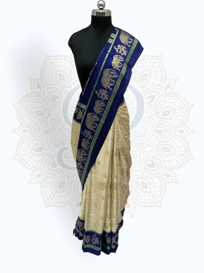 Maharani – Katan Silk Elephant Motif Zari border
