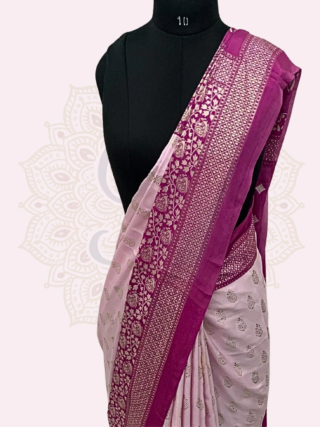Maharani Katan Silk Rani Zari Border - Image 2