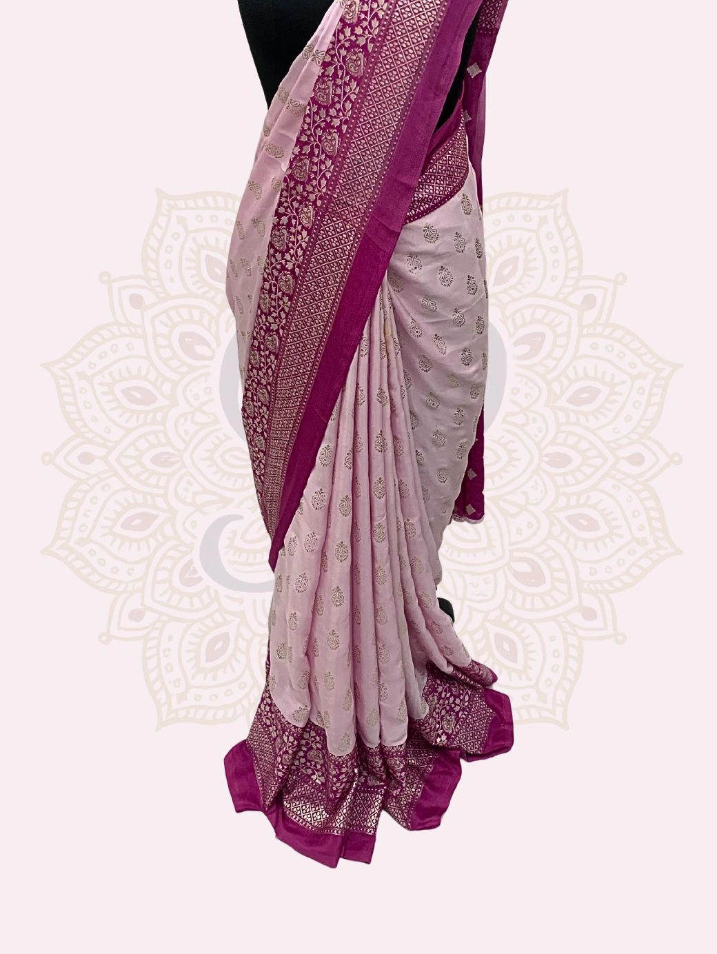 Maharani Katan Silk Rani Zari Border - Image 3