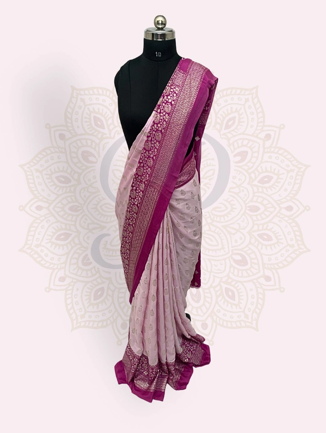 Maharani Katan Silk Rani Zari Border