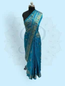 Maharani Katan Silk Ocean Zari Border