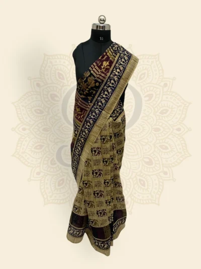 Pattu Silk Saree — Warli Art Zari